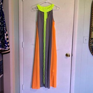color blocked maxi dress